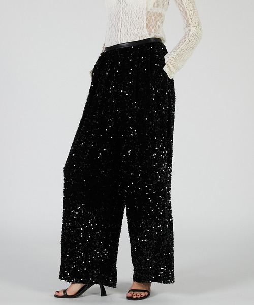 PRANK PROJECT（プランクプロジェクト）の「シークインバルーンベロアパンツ / Sequin Balloon Velour Pants（その他パンツ・レディース・グレー/ブラック/アイボリー・36/38）」の19枚目の写真