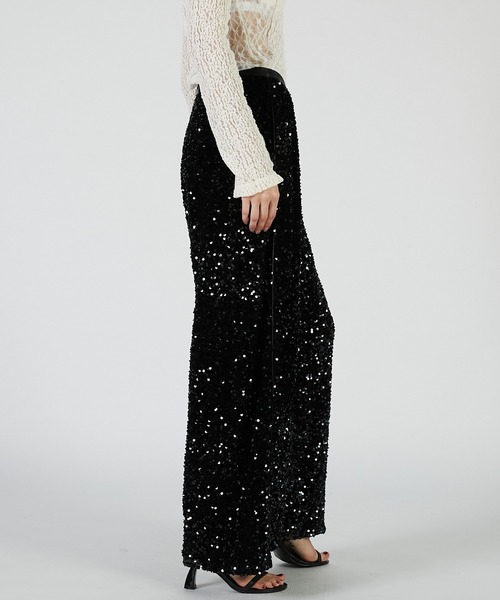 PRANK PROJECT（プランクプロジェクト）の「シークインバルーンベロアパンツ / Sequin Balloon Velour Pants（その他パンツ・レディース・グレー/ブラック/アイボリー・36/38）」の21枚目の写真