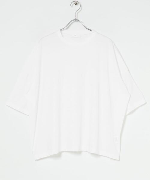 かぐれ(カグレ)の「ハイツイストコットン半袖Tシャツ(Tシャツ/カットソー・レディース・オフホワイト/チャコールグレー/ブラック・FREE)」の16枚目の写真