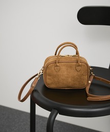 Vimoda ♫ イエロー スウェード ハンドバッグ 肩掛け Vimoda ♫ イエロー スウェード ハンドバッグ 肩掛け