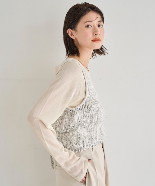 GALLARDAGALANTE　フリンジニットベスト GALLARDAGALANTE フリンジニットベスト