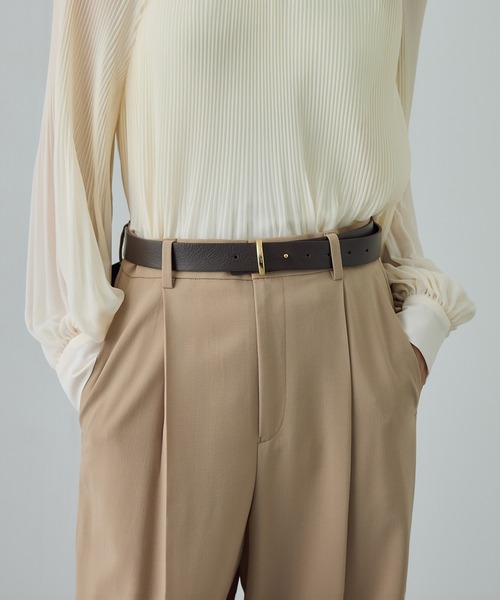 ROPE'（ロペ）の「ギボシロングベルト（ベルト・レディース・ブラック/ダークブラウン・FREE）」の2枚目の写真