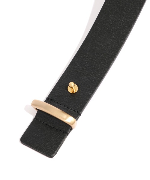 ROPE'（ロペ）の「ギボシロングベルト（ベルト・レディース・ブラック/ダークブラウン・FREE）」の3枚目の写真