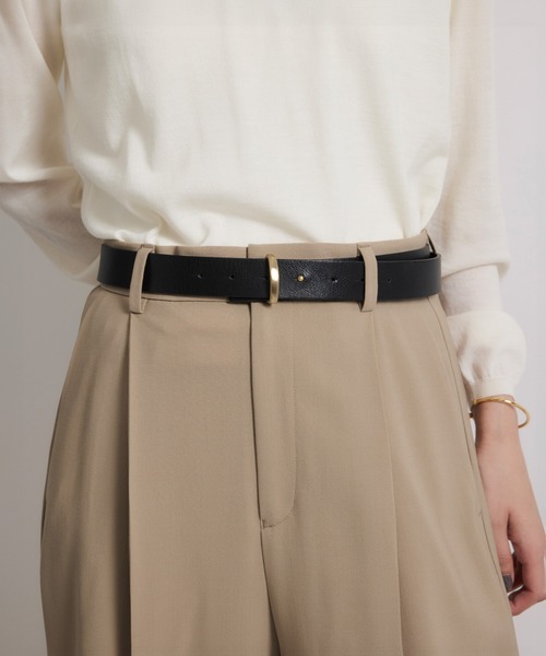 ROPE'（ロペ）の「ギボシロングベルト（ベルト・レディース・ブラック/ダークブラウン・FREE）」の10枚目の写真