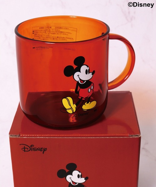 Disney（ディズニー）の「(OS)【Disney】ミッキーマウス 耐熱ガラス マグカップ[440ml]（グラス/マグカップ/タンブラー・レディース・オフホワイト/ブラウン・ONE SIZE）」の2枚目の写真