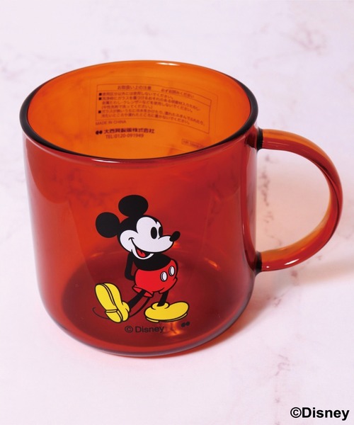 Disney（ディズニー）の「(OS)【Disney】ミッキーマウス 耐熱ガラス マグカップ[440ml]（グラス/マグカップ/タンブラー・レディース・オフホワイト/ブラウン・ONE SIZE）」の4枚目の写真