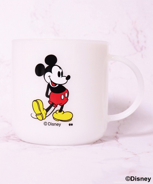 Disney（ディズニー）の「(OS)【Disney】ミッキーマウス 耐熱ガラス マグカップ[440ml]（グラス/マグカップ/タンブラー・レディース・オフホワイト/ブラウン・ONE SIZE）」の5枚目の写真