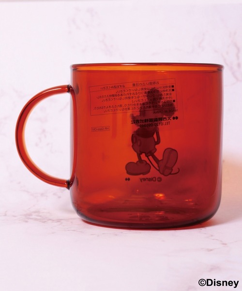 Disney（ディズニー）の「(OS)【Disney】ミッキーマウス 耐熱ガラス マグカップ[440ml]（グラス/マグカップ/タンブラー・レディース・オフホワイト/ブラウン・ONE SIZE）」の8枚目の写真
