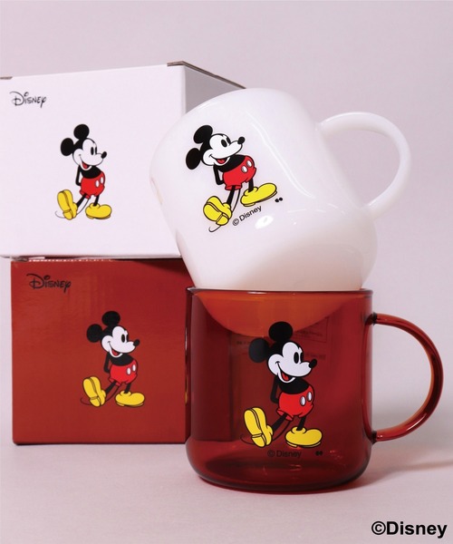 Disney（ディズニー）の「(OS)【Disney】ミッキーマウス 耐熱ガラス マグカップ[440ml]（グラス/マグカップ/タンブラー・レディース・オフホワイト/ブラウン・ONE SIZE）」の12枚目の写真