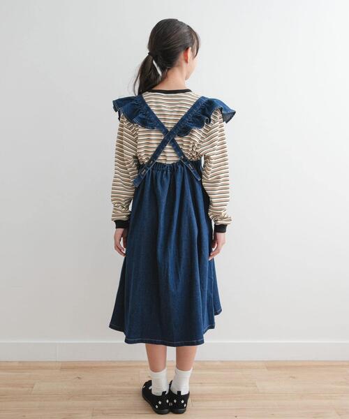 URBAN RESEARCH DOORS（アーバンリサーチドアーズ）の「『WEB/一部店舗限定サイズ』2WAYフリルジャンパースカート(KIDS)（ワンピース・キッズ・ブルー/チャコールグレー・135/120/105/150）」の15枚目の写真