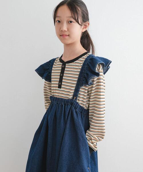 URBAN RESEARCH DOORS（アーバンリサーチドアーズ）の「『WEB/一部店舗限定サイズ』2WAYフリルジャンパースカート(KIDS)（ワンピース・キッズ・ブルー/チャコールグレー・135/120/105/150）」の19枚目の写真