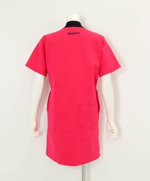 archivio(アルチビオ)の「<LADIES>カレッジ風リブワンピース(ワンピース・レディース・ピンク/ホワイト/ネイビー・S/M)」の4枚目の写真