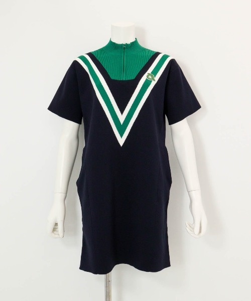 archivio(アルチビオ)の「<LADIES>カレッジ風リブワンピース(ワンピース・レディース・ピンク/ホワイト/ネイビー・S/M)」の5枚目の写真