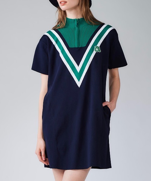 archivio(アルチビオ)の「<LADIES>カレッジ風リブワンピース(ワンピース・レディース・ピンク/ホワイト/ネイビー・S/M)」の9枚目の写真