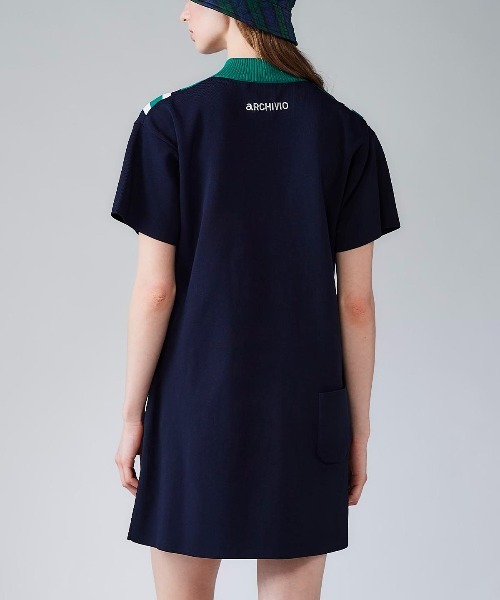 archivio(アルチビオ)の「<LADIES>カレッジ風リブワンピース(ワンピース・レディース・ピンク/ホワイト/ネイビー・S/M)」の11枚目の写真