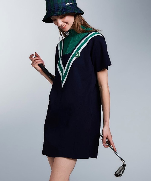archivio(アルチビオ)の「<LADIES>カレッジ風リブワンピース(ワンピース・レディース・ピンク/ホワイト/ネイビー・S/M)」の13枚目の写真
