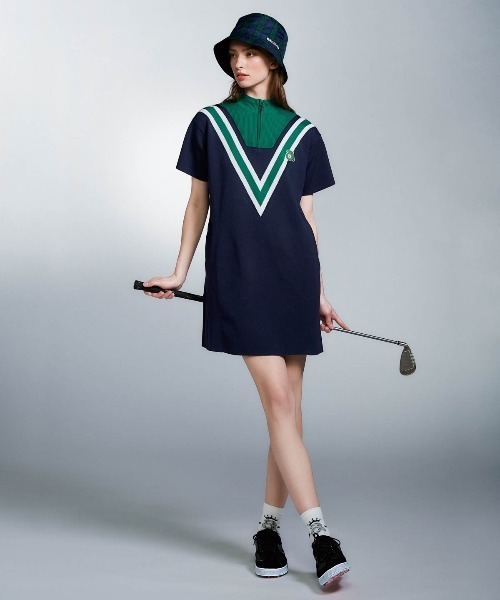 archivio(アルチビオ)の「<LADIES>カレッジ風リブワンピース(ワンピース・レディース・ピンク/ホワイト/ネイビー・S/M)」の14枚目の写真