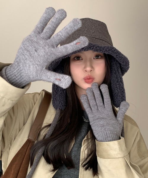 c.u.l（シーユーエル）の「2WAY ムートンボア 取り外し可能 耳当て付き バケットハット cula1233（ハット・レディース・アイボリー/ブラック/グレー/ダークグレー・FREE）」の6枚目の写真