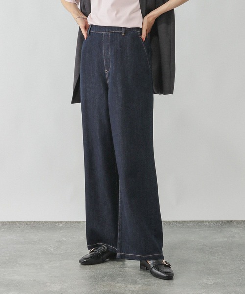 GLOBAL WORK（グローバルワーク）の「GOODデニムイージーパンツ/498394（デニムパンツ・レディース・ブラック/ネイビー/ブルー/スカイブルー/ブルー系その他・SMALL/X-SMALL/LARGE/MEDIUM）」の12枚目の写真