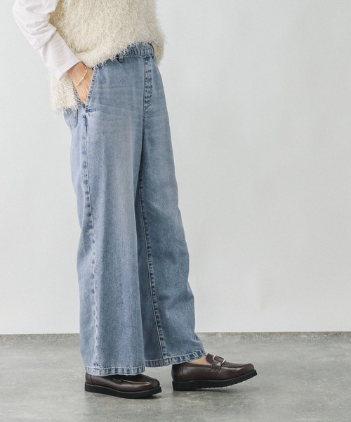 GLOBAL WORK（グローバルワーク）の「GOODデニムイージーパンツ/498394（デニムパンツ・レディース・ブラック/ネイビー/ブルー/スカイブルー/ブルー系その他・SMALL/X-SMALL/LARGE/MEDIUM）」の18枚目の写真