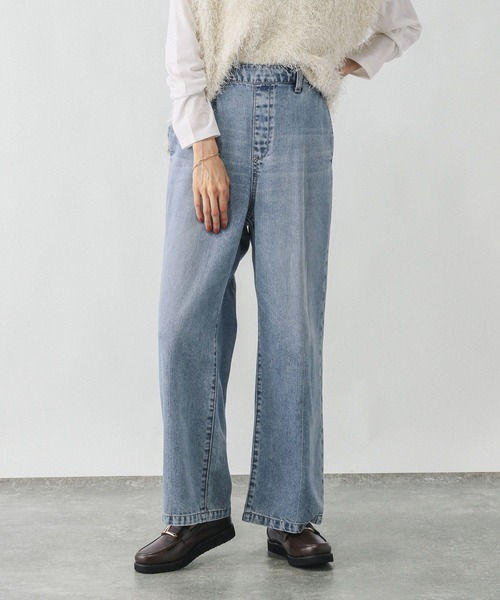 GLOBAL WORK（グローバルワーク）の「GOODデニムイージーパンツ/498394（デニムパンツ・レディース・ブラック/ネイビー/ブルー/スカイブルー/ブルー系その他・SMALL/X-SMALL/LARGE/MEDIUM）」の19枚目の写真