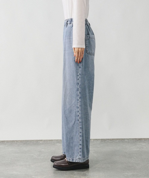 GLOBAL WORK（グローバルワーク）の「GOODデニムイージーパンツ/498394（デニムパンツ・レディース・ブラック/ネイビー/ブルー/スカイブルー/ブルー系その他・SMALL/X-SMALL/LARGE/MEDIUM）」の21枚目の写真