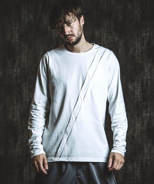 NO ID.(ノーアイディ)の「【NO ID.】Bias Dart Pullover / バイアス ダーツ プルオーバー(Tシャツ/カットソー・メンズ・ホワイト/ブラック・ONE SIZE)」の16枚目の写真