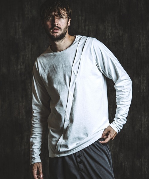 NO ID.(ノーアイディ)の「【NO ID.】Bias Dart Pullover / バイアス ダーツ プルオーバー(Tシャツ/カットソー・メンズ・ホワイト/ブラック・ONE SIZE)」の19枚目の写真