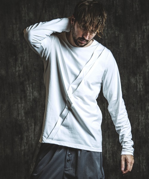 NO ID.(ノーアイディ)の「【NO ID.】Bias Dart Pullover / バイアス ダーツ プルオーバー(Tシャツ/カットソー・メンズ・ホワイト/ブラック・ONE SIZE)」の20枚目の写真