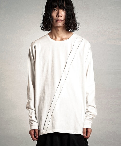 NO ID.(ノーアイディ)の「【NO ID.】Bias Dart Pullover / バイアス ダーツ プルオーバー(Tシャツ/カットソー・メンズ・ホワイト/ブラック・ONE SIZE)」の21枚目の写真