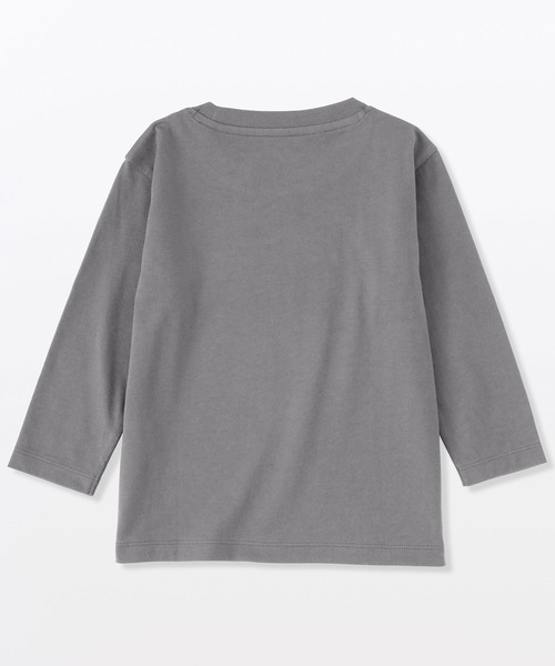 無印良品（ムジルシリョウヒン）の「ベビー　あたまするっと　綿天竺編みクルーネック長袖Ｔシャツ　無地（Tシャツ/カットソー・キッズ・イエロー系/ピンク/グレー系/ブルー/オフホワイト・80/90/100）」の12枚目の写真