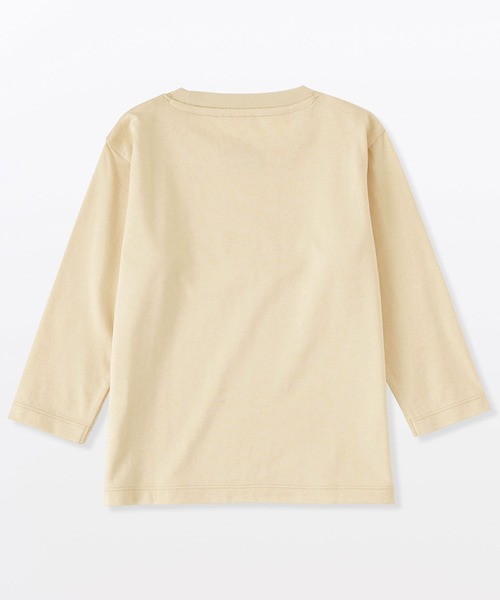 無印良品（ムジルシリョウヒン）の「ベビー　あたまするっと　綿天竺編みクルーネック長袖Ｔシャツ　無地（Tシャツ/カットソー・キッズ・イエロー系/ピンク/グレー系/ブルー/オフホワイト・80/90/100）」の6枚目の写真