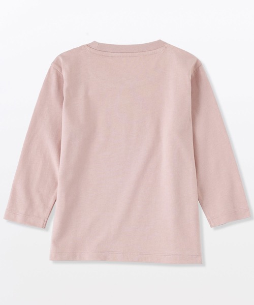 無印良品（ムジルシリョウヒン）の「ベビー　あたまするっと　綿天竺編みクルーネック長袖Ｔシャツ　無地（Tシャツ/カットソー・キッズ・イエロー系/ピンク/グレー系/ブルー/オフホワイト・80/90/100）」の9枚目の写真