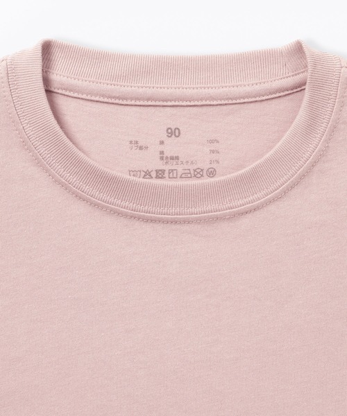 無印良品（ムジルシリョウヒン）の「ベビー　あたまするっと　綿天竺編みクルーネック長袖Ｔシャツ　無地（Tシャツ/カットソー・キッズ・イエロー系/ピンク/グレー系/ブルー/オフホワイト・80/90/100）」の11枚目の写真