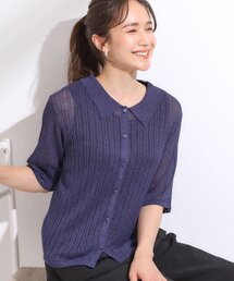 Cutie Blonde | 【洗える/S-LL】大人のシアー感 キラキラ リブニット(ニット/セーター)