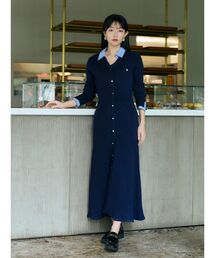 TONAL | 【POLOBCS】シャツドッキングニットワンピース(ワンピース)
