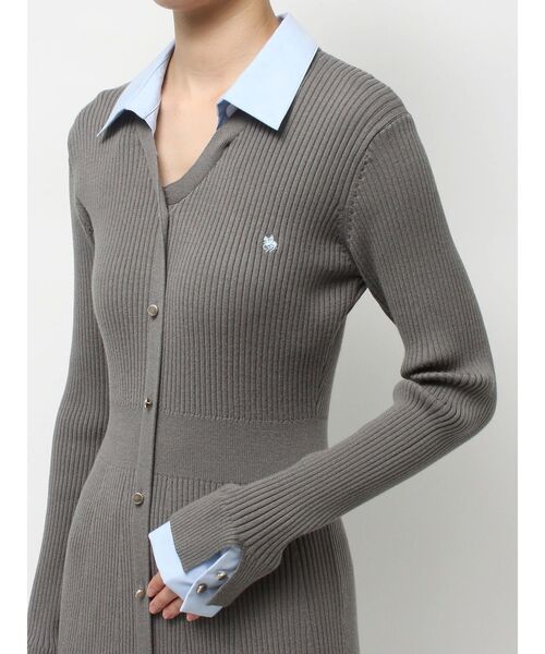TONAL(トーナル)の「【POLO BCS】シャツドッキングニットワンピース(ワンピース・レディース・ネイビー/ブラウン/グレー・MEDIUM)」の19枚目の写真