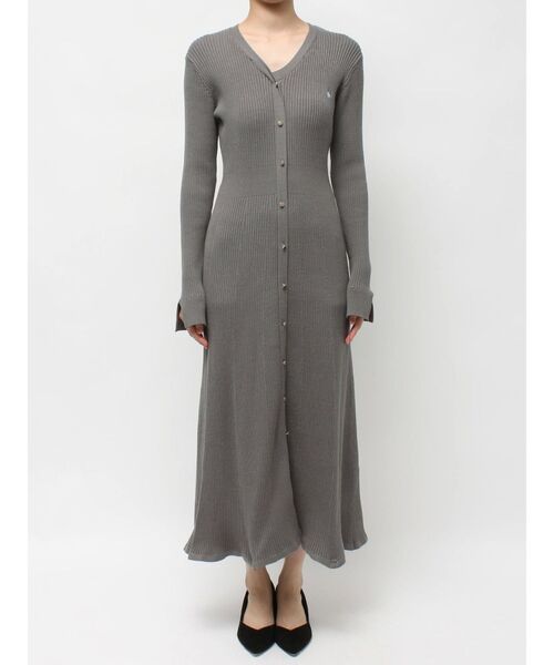 TONAL(トーナル)の「【POLO BCS】シャツドッキングニットワンピース(ワンピース・レディース・ネイビー/ブラウン/グレー・MEDIUM)」の6枚目の写真