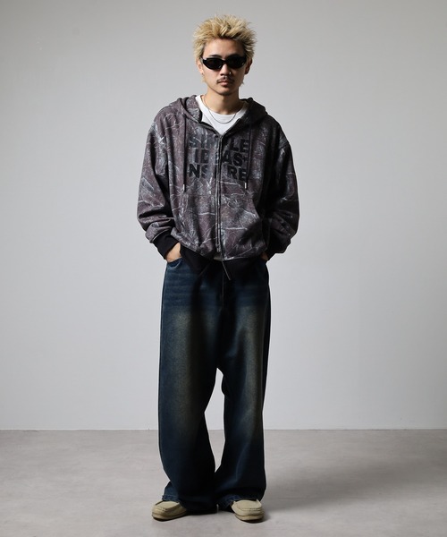 セール】JUNGLESTOTM 総柄GRAPHIC アソートZIPパーカー（パーカー