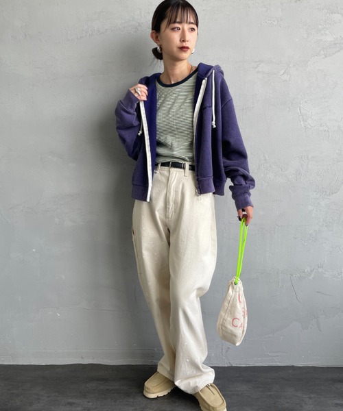 Healthknit（ヘルスニット）の「[HEALTHKNIT/ヘルスニット] 別注 ショート丈 クラシックスウェットジップパーカー（パーカー・レディース・チャコールグレー/アッシュグレー/ネイビー/ベージュ/ピンク・F）」の10枚目の写真