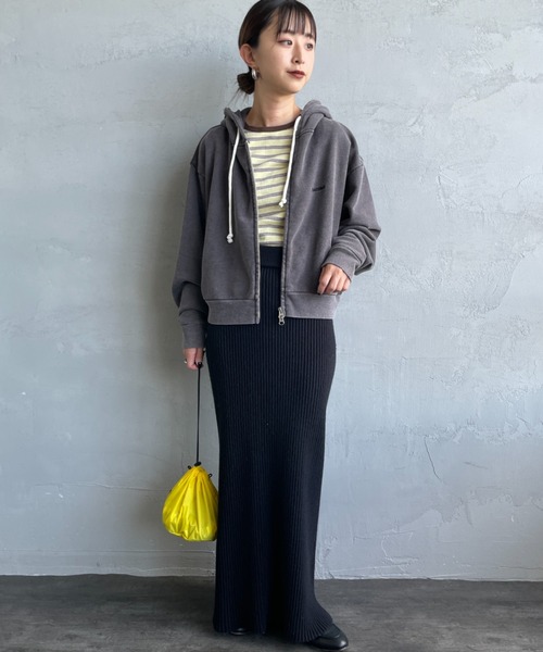 Healthknit（ヘルスニット）の「[HEALTHKNIT/ヘルスニット] 別注 ショート丈 クラシックスウェットジップパーカー（パーカー・レディース・チャコールグレー/アッシュグレー/ネイビー/ベージュ/ピンク・F）」の17枚目の写真