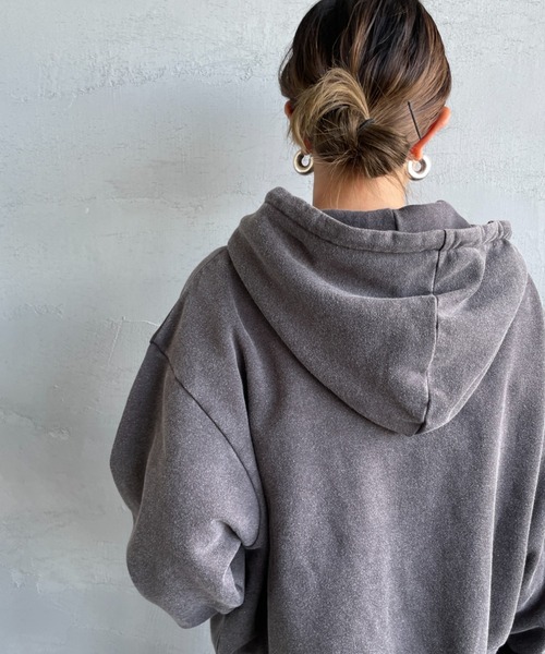 Healthknit（ヘルスニット）の「[HEALTHKNIT/ヘルスニット] 別注 ショート丈 クラシックスウェットジップパーカー（パーカー・レディース・チャコールグレー/アッシュグレー/ネイビー/ベージュ/ピンク・F）」の21枚目の写真