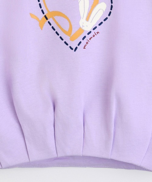 moimoln（モイモルン）の「ハートラビット長袖トップス（スウェット・キッズ・パープル・130cm/120cm/110cm/100cm/90cm）」の4枚目の写真