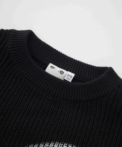 X-girl(エックスガール)の「HEART SPRAY LOGO KNIT TOP(ニット/セーター・レディース・ブラック/ホワイト/ピンク・ONE SIZE)」の15枚目の写真