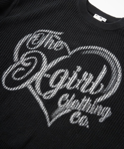 HEART SPRAY LOGO KNIT TOP（ニット/セーター）｜X-girl（エックス