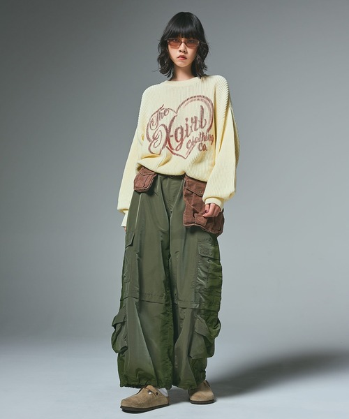 HEART SPRAY LOGO KNIT TOP（ニット/セーター）｜X-girl（エックス