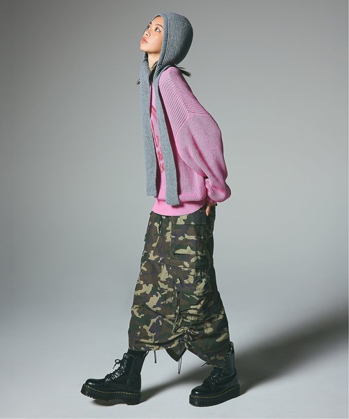 HEART SPRAY LOGO KNIT TOP（ニット/セーター）｜X-girl（エックス