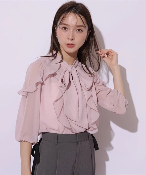 Mystrada リボンタイフリルブラウス リボンタイフリルブラウス（シャツ/ブラウス）｜Mystrada（マイ