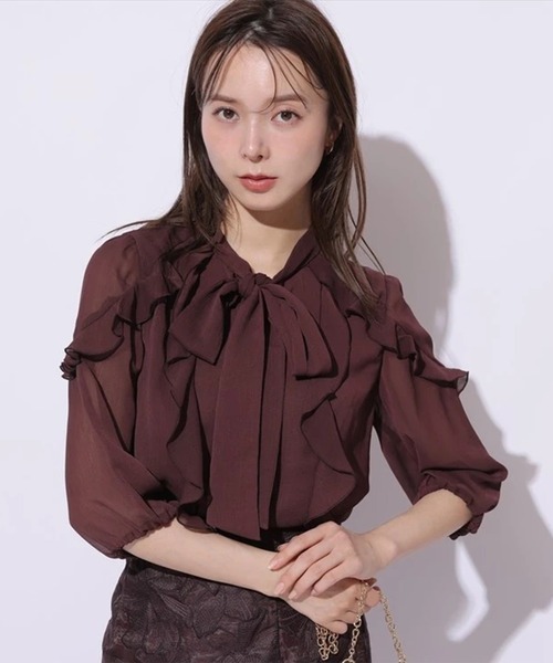 Mystrada リボンタイフリルブラウス リボンタイフリルブラウス（シャツ/ブラウス）｜Mystrada（マイ