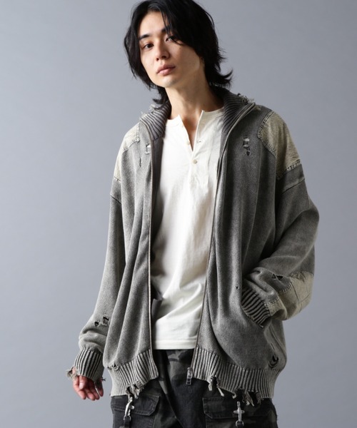 DANKE SCHON（ダンケシェーン）の「DankeSchon/ダンケシェーン/MILS KNIT DRIVERS（ニット/セーター・メンズ・ベージュ/ブラック・M/L）」の2枚目の写真